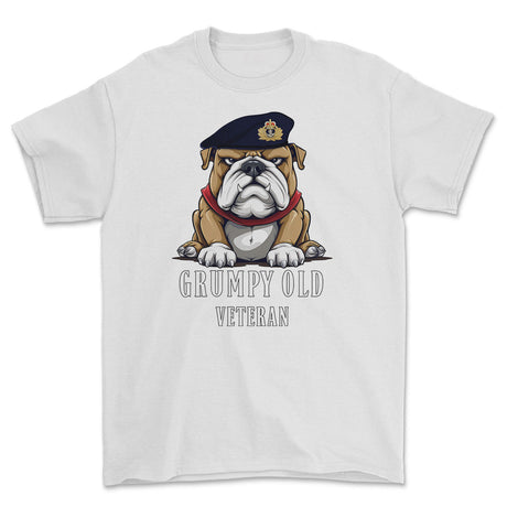 Grumpy Old Royal Navy Officer Printed T-Shirt - White