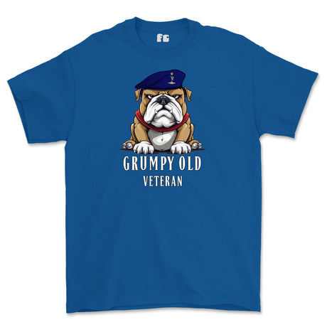 Grumpy Old Royal Signals Veteran Printed T-Shirt - Royal Blue