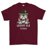 Grumpy Old UDR Veteran Printed T-Shirt - Maroon