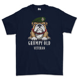 Grumpy Old UDR Veteran Printed T-Shirt - Navy Blue