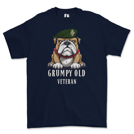 Grumpy Old UDR Veteran Printed T-Shirt - Navy Blue
