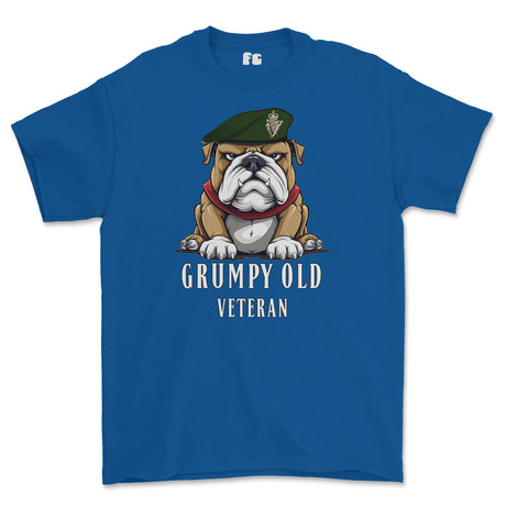 Grumpy Old UDR Veteran Printed T-Shirt - Royal Blue