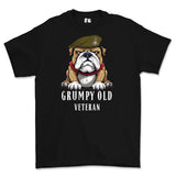Grumpy Old Yorkshire Regiment Veteran Printed T-Shirt - Black