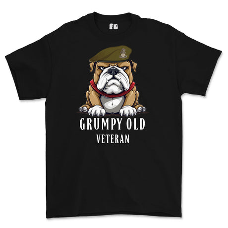 Grumpy Old Yorkshire Regiment Veteran Printed T-Shirt - Black