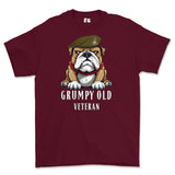 Grumpy Old Yorkshire Regiment Veteran Printed T-Shirt - Maroon