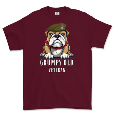 Grumpy Old Yorkshire Regiment Veteran Printed T-Shirt - Maroon