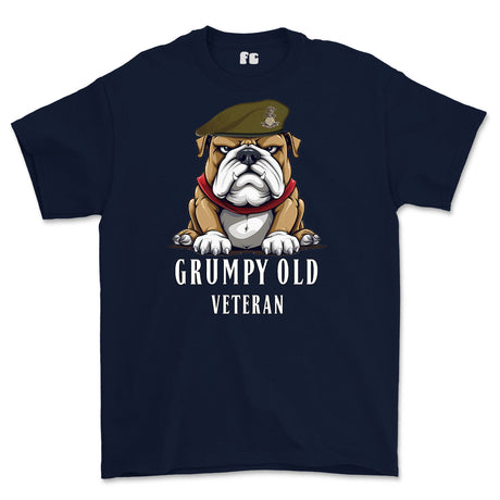 Grumpy Old Yorkshire Regiment Veteran Printed T-Shirt - Navy Blue