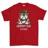 Grumpy Old Yorkshire Regiment Veteran Printed T-Shirt - Red