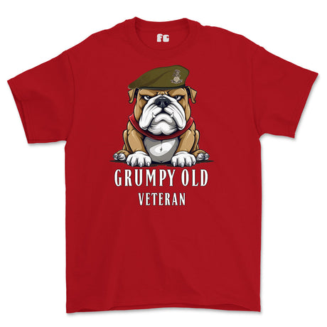 Grumpy Old Yorkshire Regiment Veteran Printed T-Shirt - Red