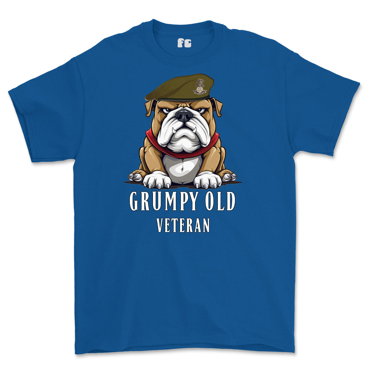 Grumpy Old Yorkshire Regiment Veteran Printed T-Shirt - Royal Blue