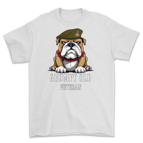 Grumpy Old Yorkshire Regiment Veteran Printed T-Shirt - White