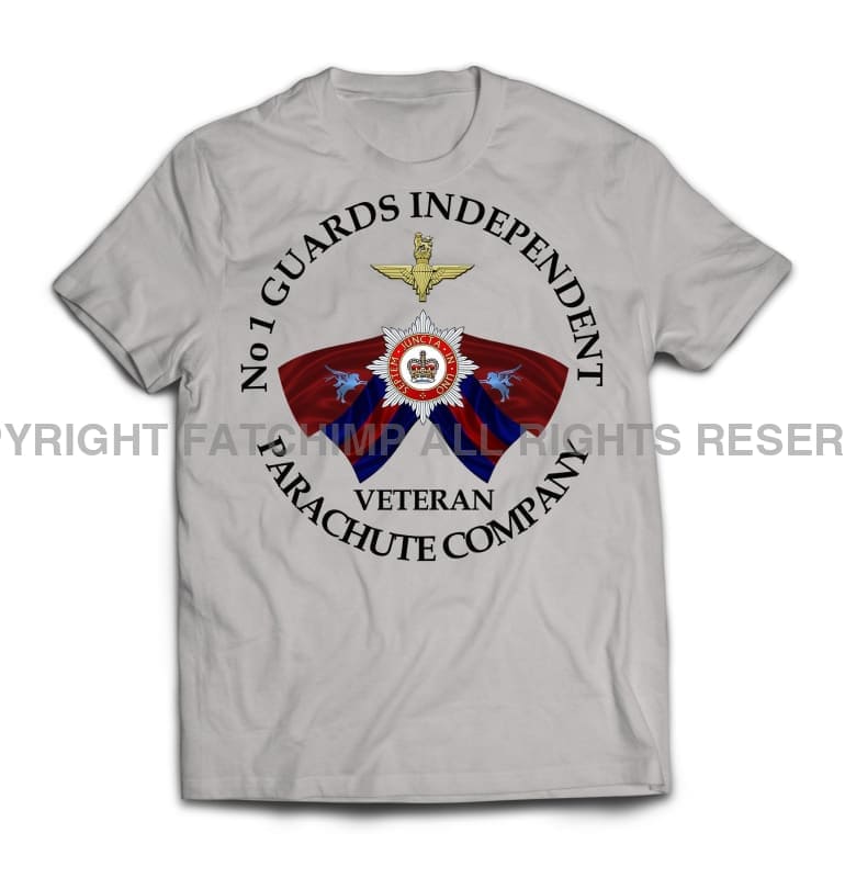 Guards No 1 Independent Parachute Company Printed T-Shirt - Ash