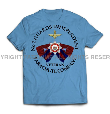 Guards No 1 Independent Parachute Company Printed T-Shirt - Carolina Blue