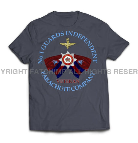 Guards No 1 Independent Parachute Company Printed T-Shirt - Charcoal
