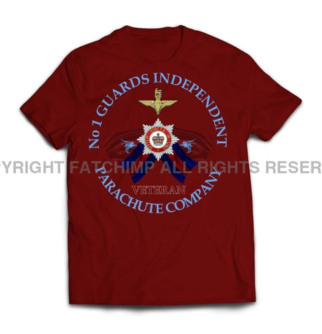 Guards No 1 Independent Parachute Company Printed T-Shirt - Maroon