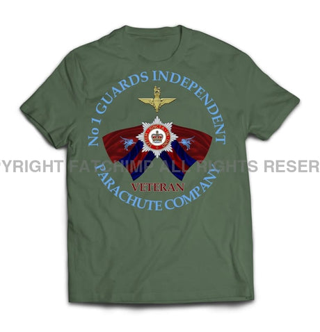 Guards No 1 Independent Parachute Company Printed T-Shirt - Military Green