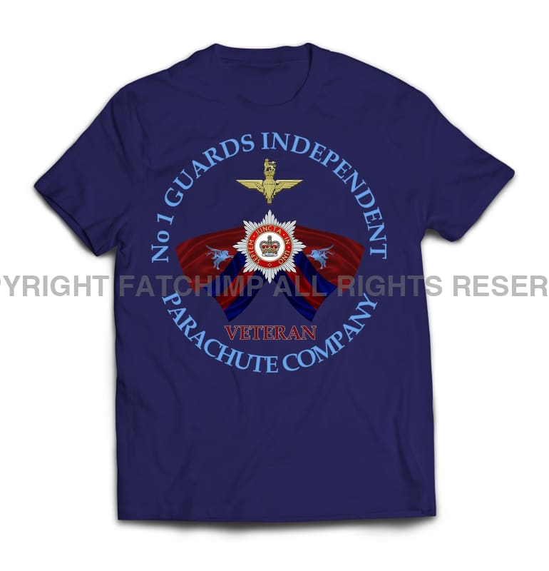 Guards No 1 Independent Parachute Company Printed T-Shirt - Navy Blue