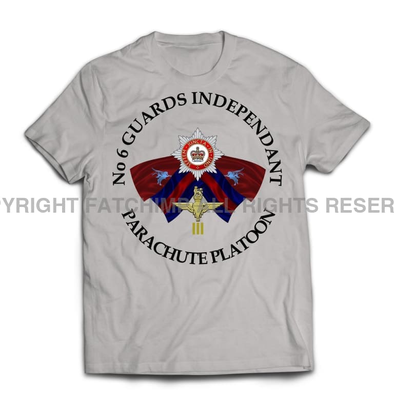 Guards No 6 Independent Parachute Platoon Printed T-Shirt - Ash