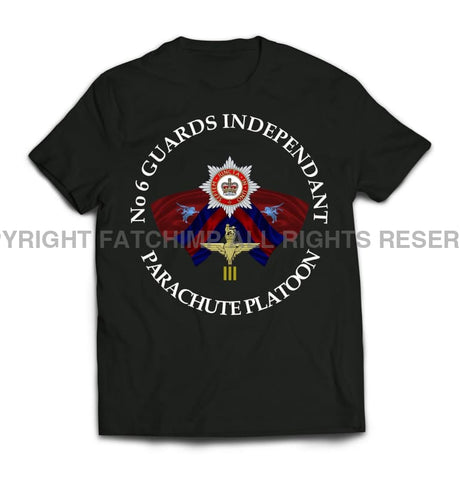 Guards No 6 Independent Parachute Platoon Printed T-Shirt - Black
