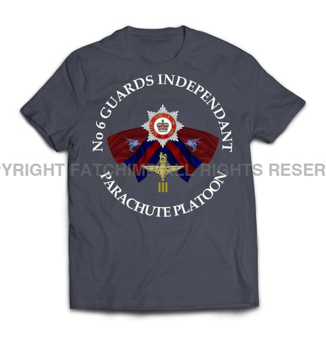 Guards No 6 Independent Parachute Platoon Printed T-Shirt - Charcoal