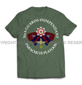 Guards No 6 Independent Parachute Platoon Printed T-Shirt - Military Green
