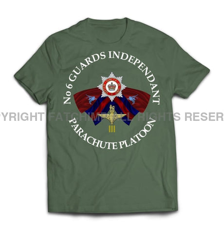 Guards No 6 Independent Parachute Platoon Printed T-Shirt - Military Green