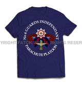 Guards No 6 Independent Parachute Platoon Printed T-Shirt - Navy Blue