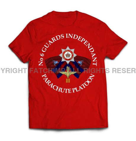 Guards No 6 Independent Parachute Platoon Printed T-Shirt - Red