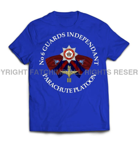 Guards No 6 Independent Parachute Platoon Printed T-Shirt - Royal Blue