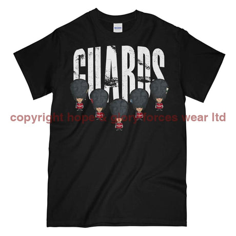 Guards On Parade Military Printed T-Shirt - Black