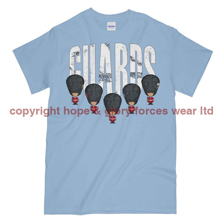 Guards On Parade Military Printed T-Shirt - Carolina Blue