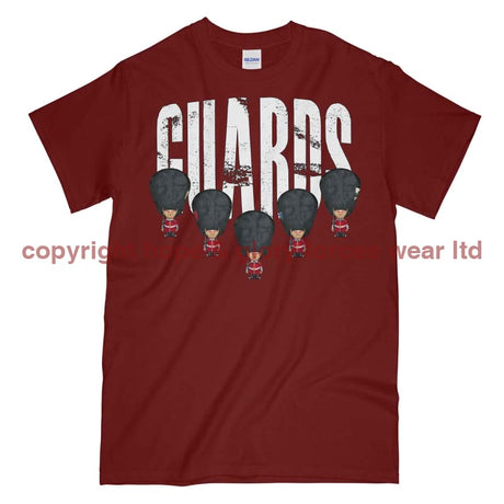 Guards On Parade Military Printed T-Shirt - Maroon