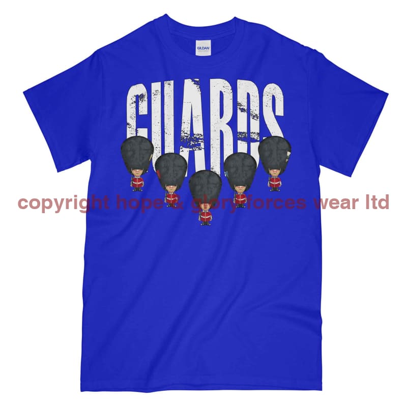 Guards On Parade Military Printed T-Shirt - Royal Blue
