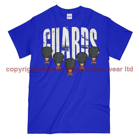 Guards On Parade Military Printed T-Shirt - Royal Blue
