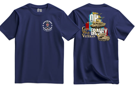 OP Granby Gulf War 35 Veteran Double Side Printed T-Shirt - Navy Blue