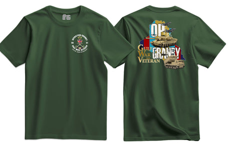 OP Granby Gulf War 35 Veteran Double Side Printed T-Shirt - Olive Green