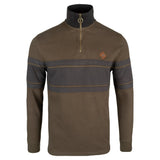 Jack Pyke Half Zip Contrast Sweatshirt in green from the front on white background