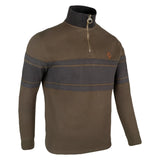 Jack Pyke Half Zip Contrast Sweatshirt in green from the front right on white background