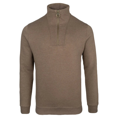 Jack Pyke Half Zip Sweatshirt in barley from the front on white background