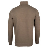 Jack Pyke Half Zip Sweatshirt in barley from the back on white background