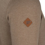 Jack Pyke Half Zip Sweatshirt in barley from the close up of logo on arm