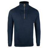 Jack Pyke Half Zip Sweatshirt in navy blue from the front on white background