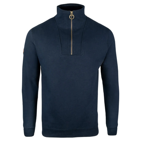 Jack Pyke Half Zip Sweatshirt in navy blue from the front on white background