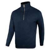 Jack Pyke Half Zip Sweatshirt in navy blue from the front left on white background