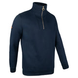 Jack Pyke Half Zip Sweatshirt in navy blue from the front right on white background
