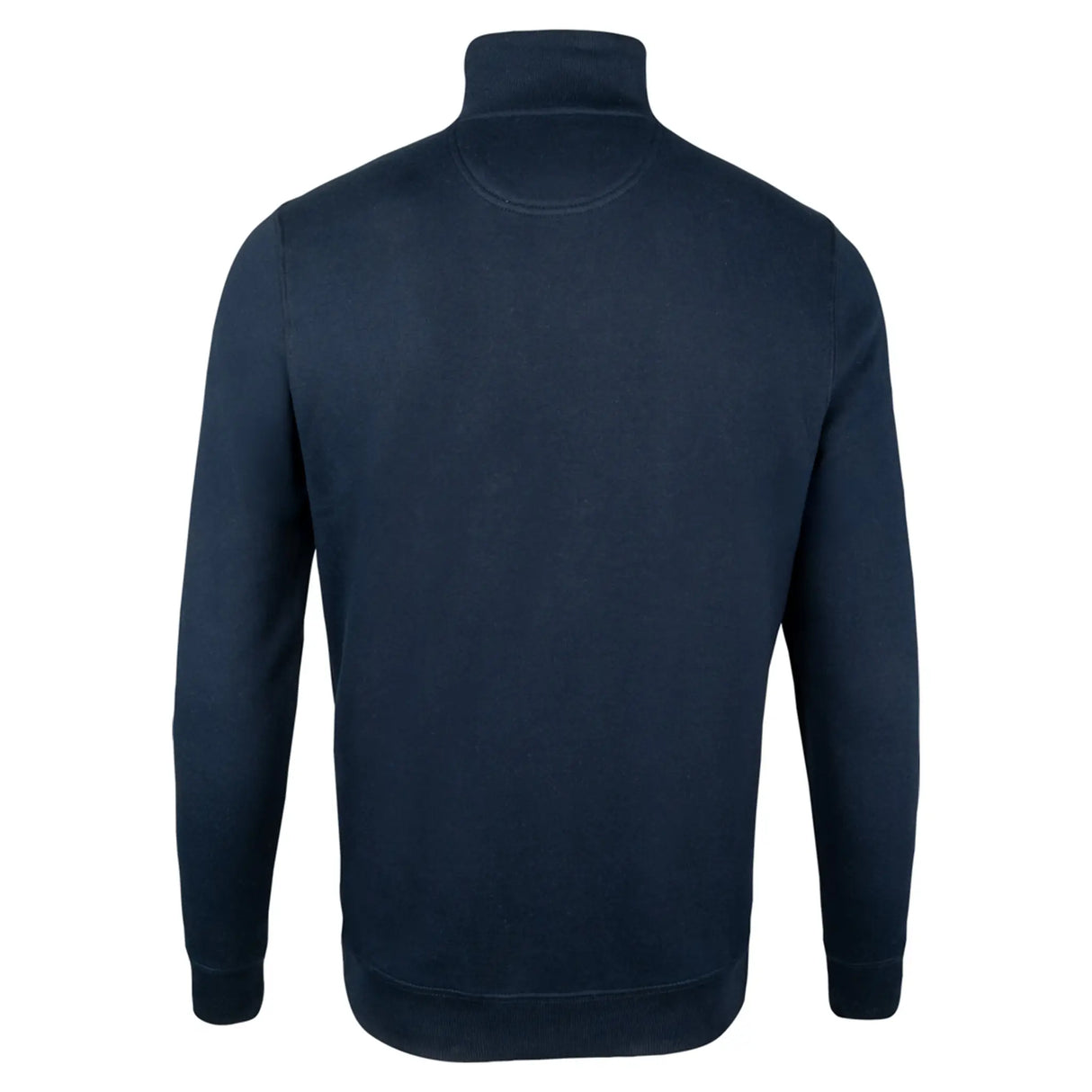 Jack Pyke Half Zip Sweatshirt in navy blue from the back on white background