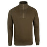 Jack Pyke Half Zip Sweatshirt in dark olive from the front on white background