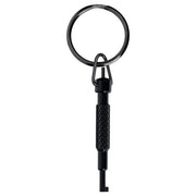 Viper Tactical Handcuff Key in Black on its split keyring, shown upright