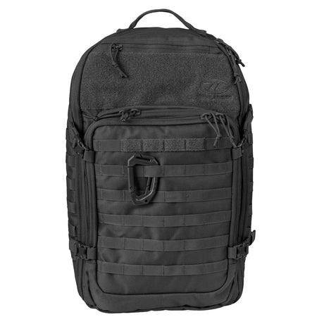 Highlander Harrier 35L MOLLE Rucksack Black front view 