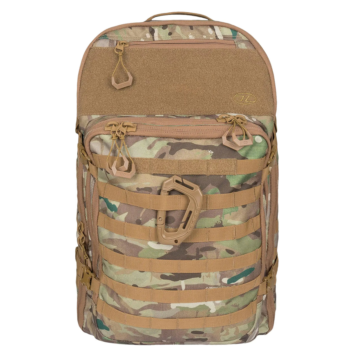 Highlander Harrier 35L MOLLE Rucksack HMTC Camouflage front view 